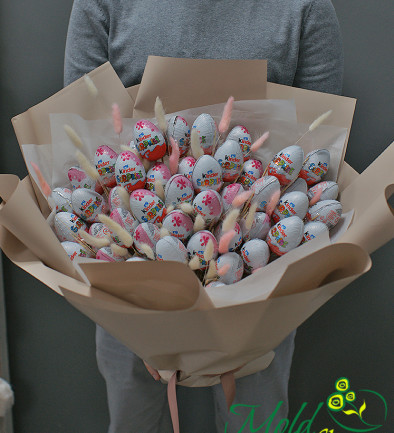 Sweet bouquet of 51 kinders (to order, 1 day) photo 394x433